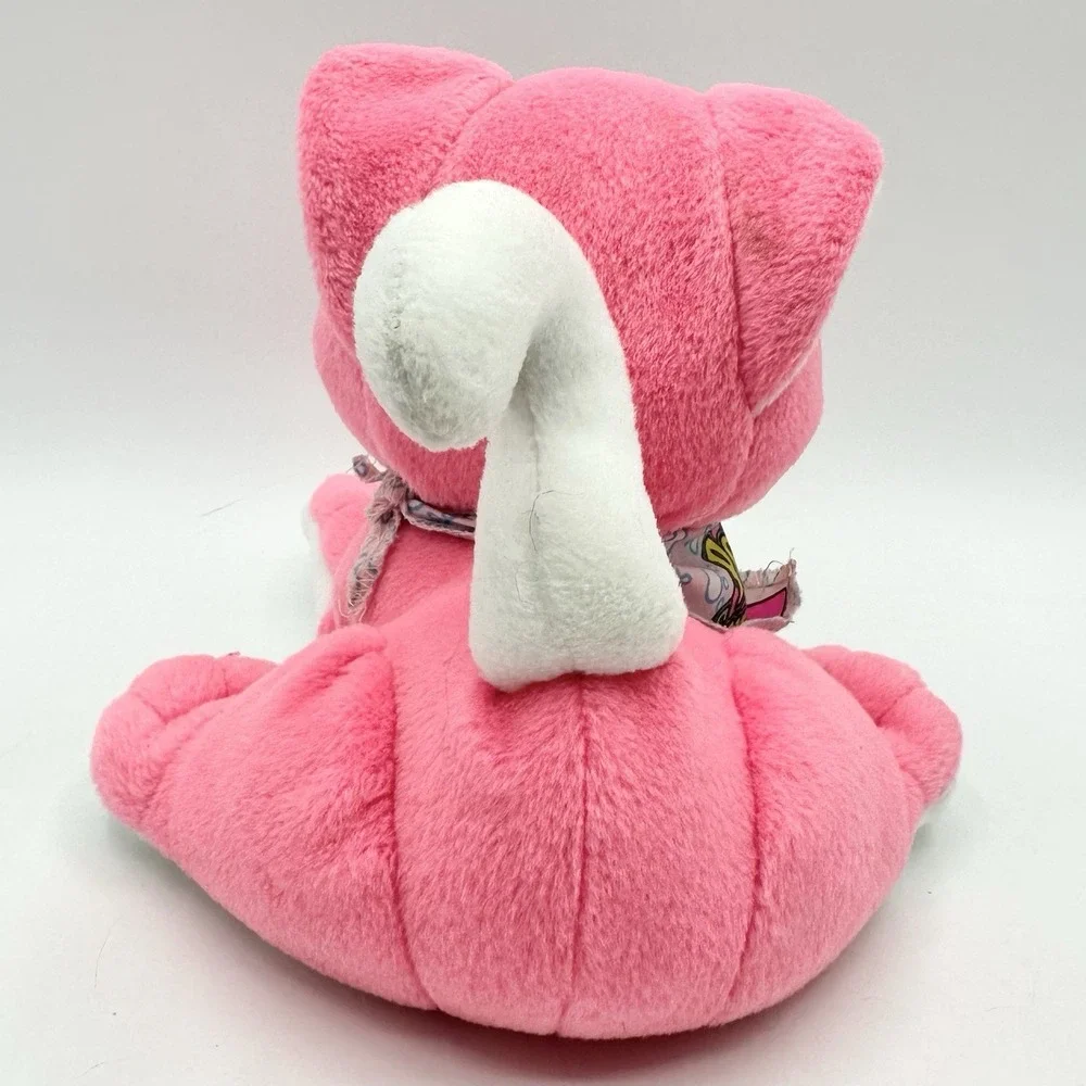1990s Hasbro Pet Surprise Kitten Sound WORKS Bright Pink Plush Stuffed Cat Meows